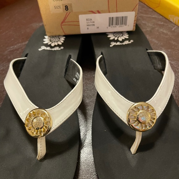 Yellow Box flip flop. Only worn a few times - Picture 1 of 2
